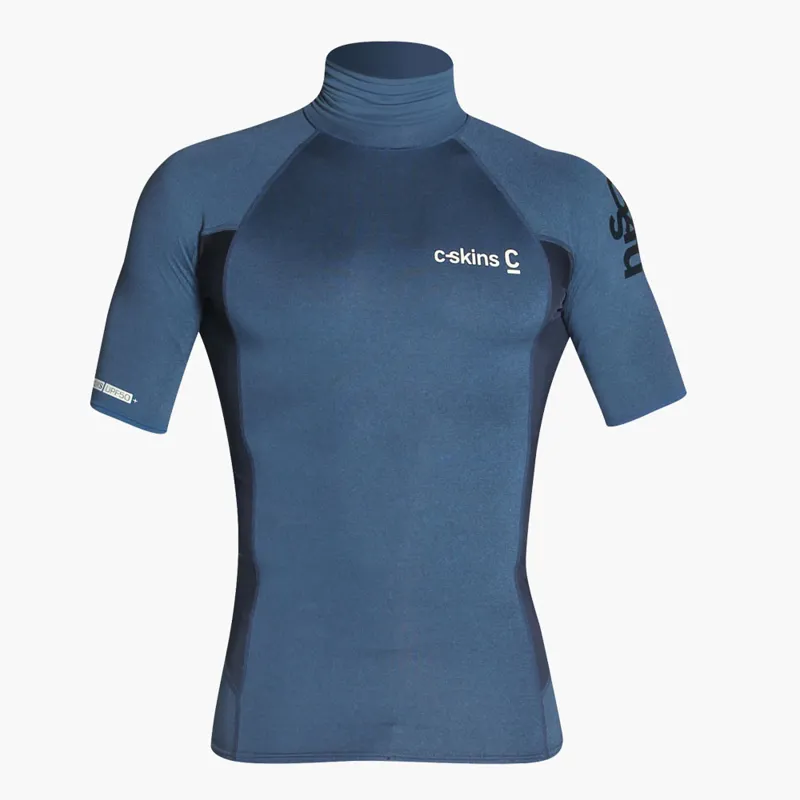 C-Skins Mens Short Sleeve Rash Vest Indigo/Blue